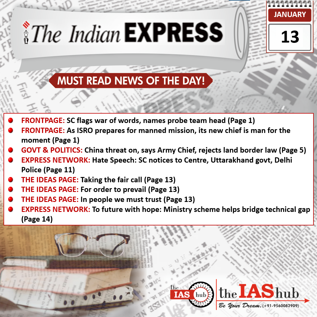 Indian Express 13 Jan