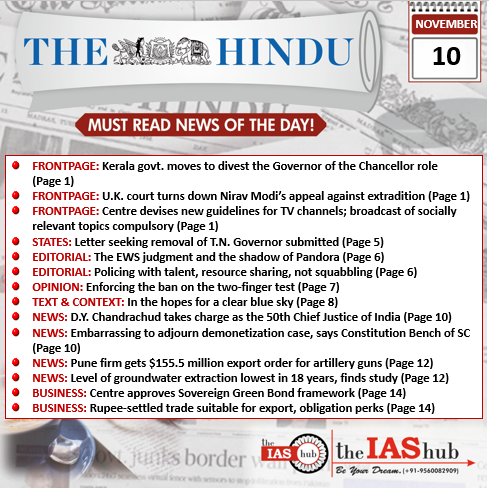 TH_10th Nov_Daily Headlines