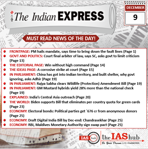 IE_9th Dec_Daily Headlines