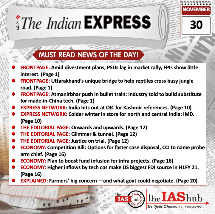 Indian Express_Headlines_theIAShub