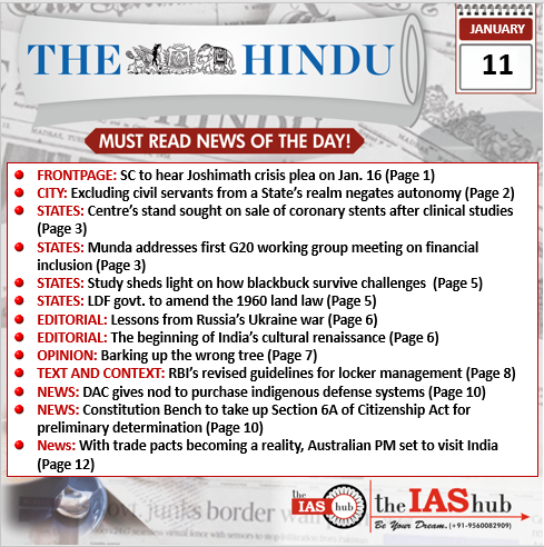 TH_11th January_Daily Headlines