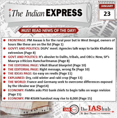 IE_23rd January_Daily Headlines