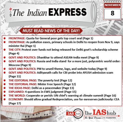 IE_8th Nov_Daily Headlines