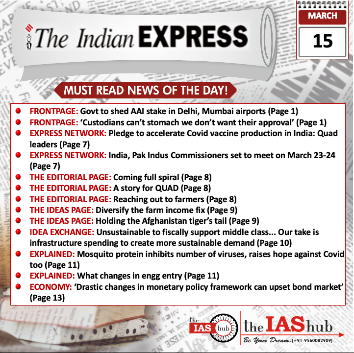 Indian Express_Headlines_15 Mar_theIAShub