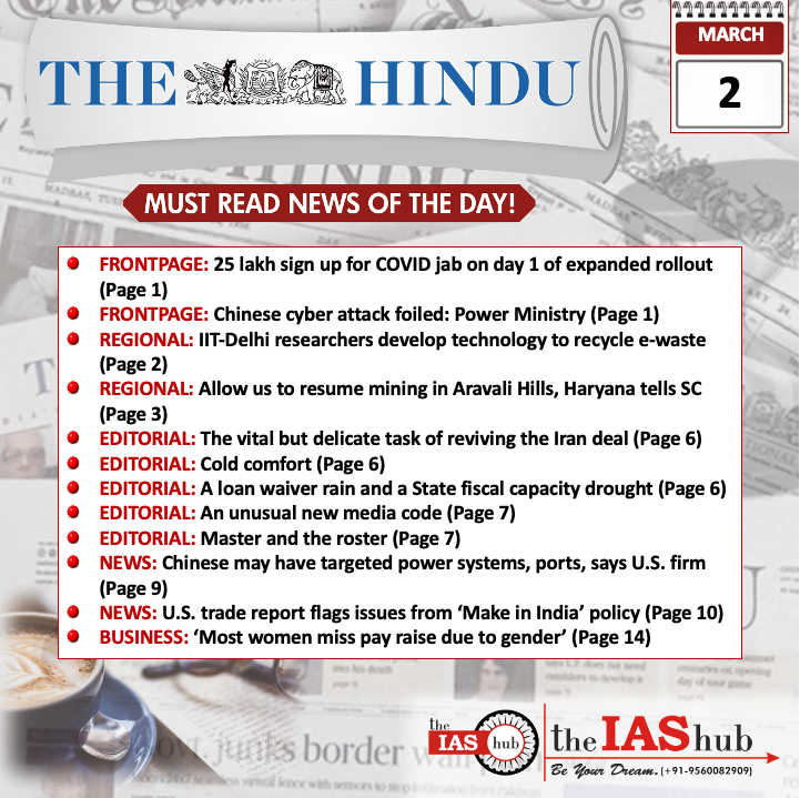 The Hindu_Healdines_2 Mar_theIAShub