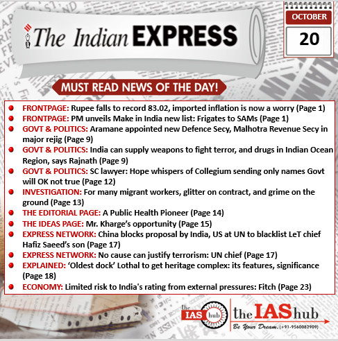 IE_20th Oct_Daily Headlines