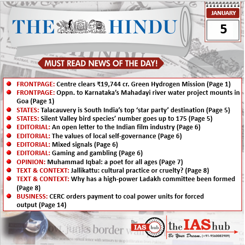 TH_5 Jan_Daily Headlines