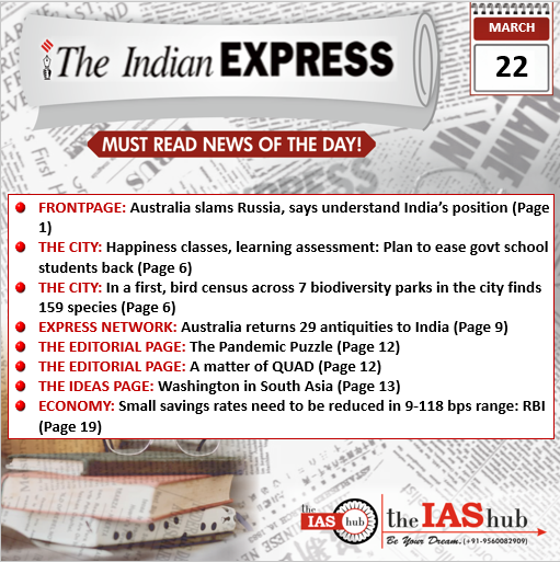 Indian Express 22 March