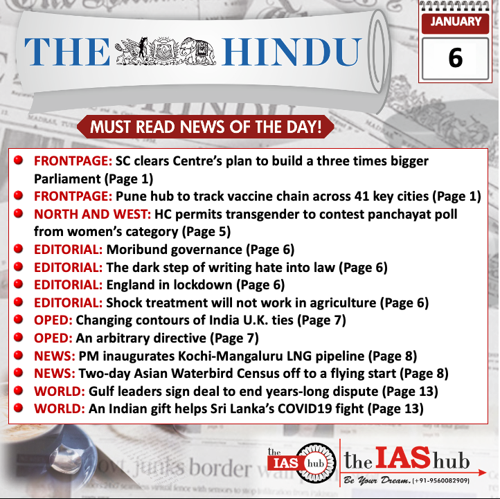 The Hindu_Headlines_6 Jan_theIAShub