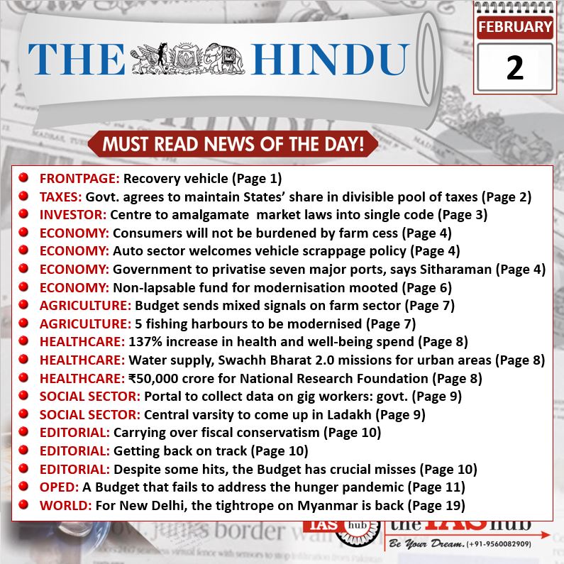 The Hindu_Headlines_2 Feb_theIAShub
