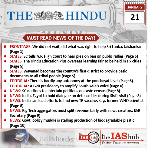 TH_21st January_Daily Headlines