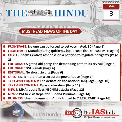 3 May The Hindu