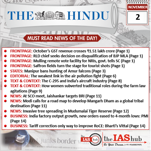 TH_2nd Nov_Daily Headlines