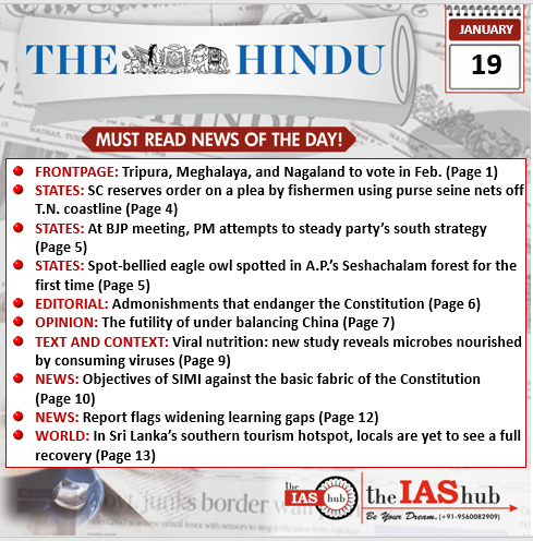 TH_19th January_Daily Headlines