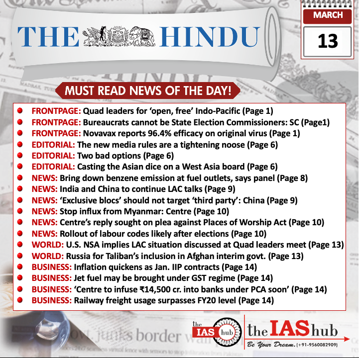 The Hindu_Headlines_13 Mar_theIAShub