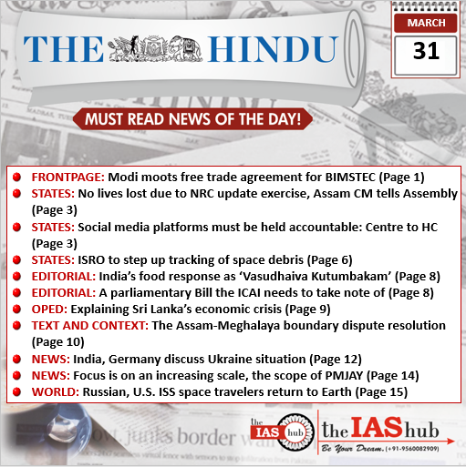 The Hindu 31 March