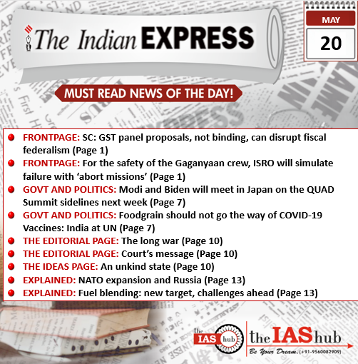 Indian Express 20 May
