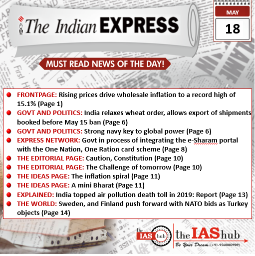 Indian Express 18 May