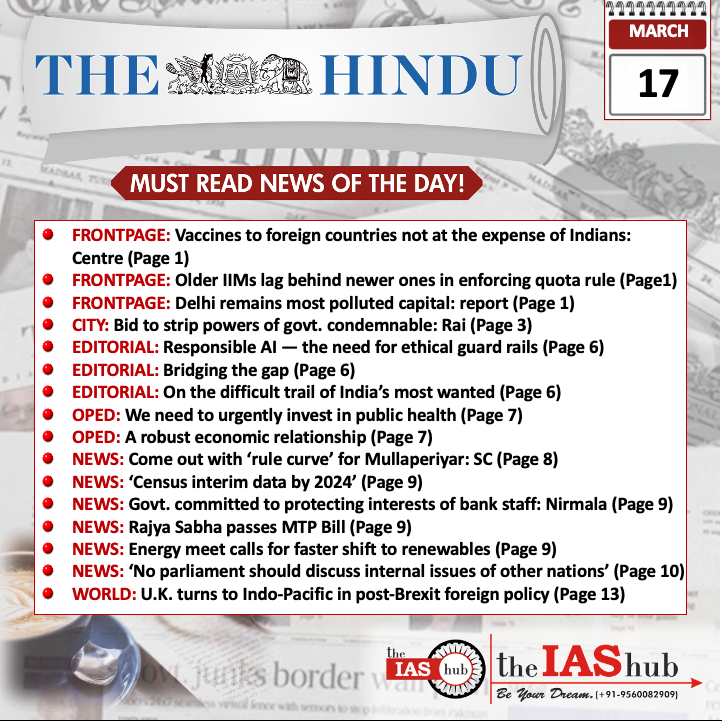 The Hindu_Headlines_17 Mar_theIAShub