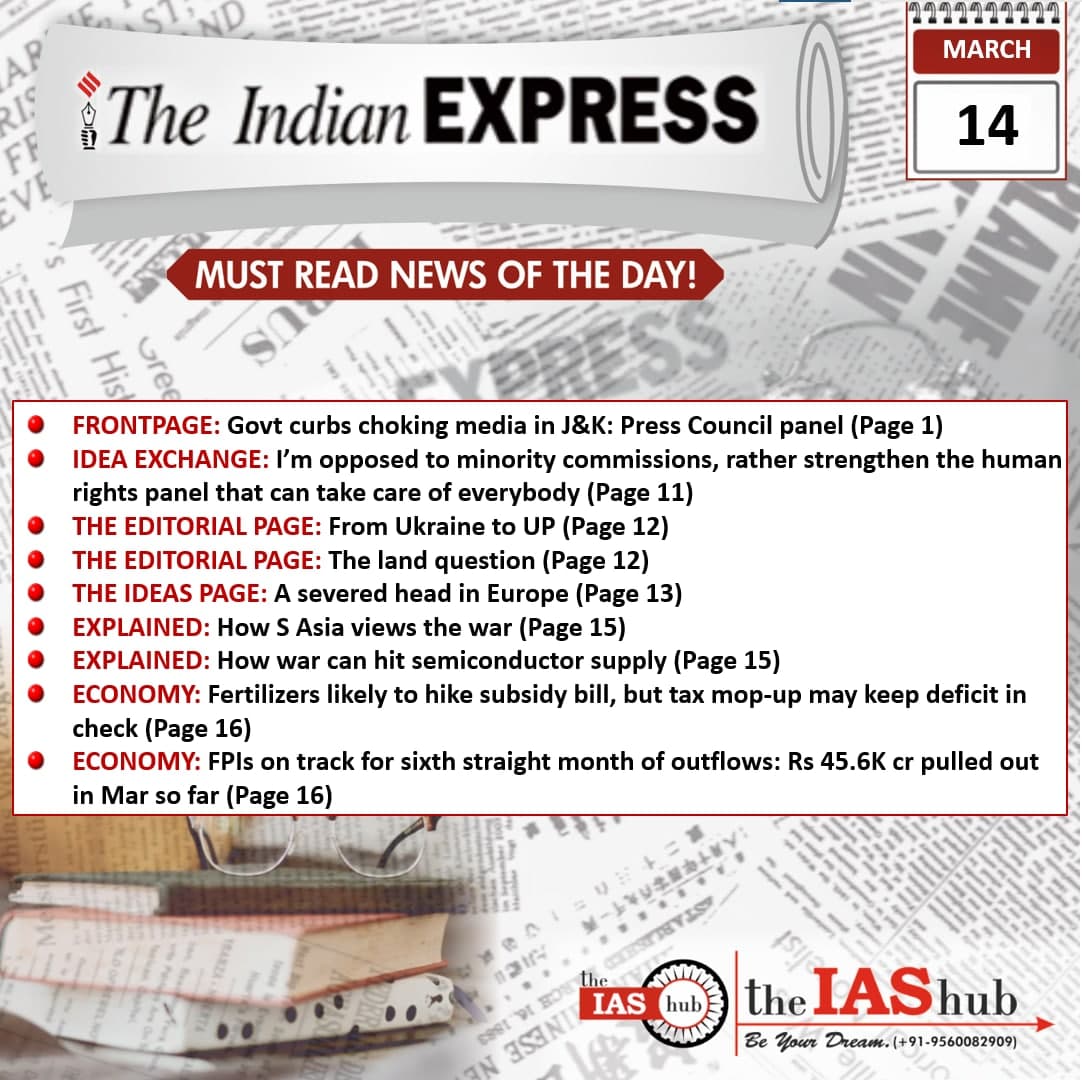 Indian Express 14 March