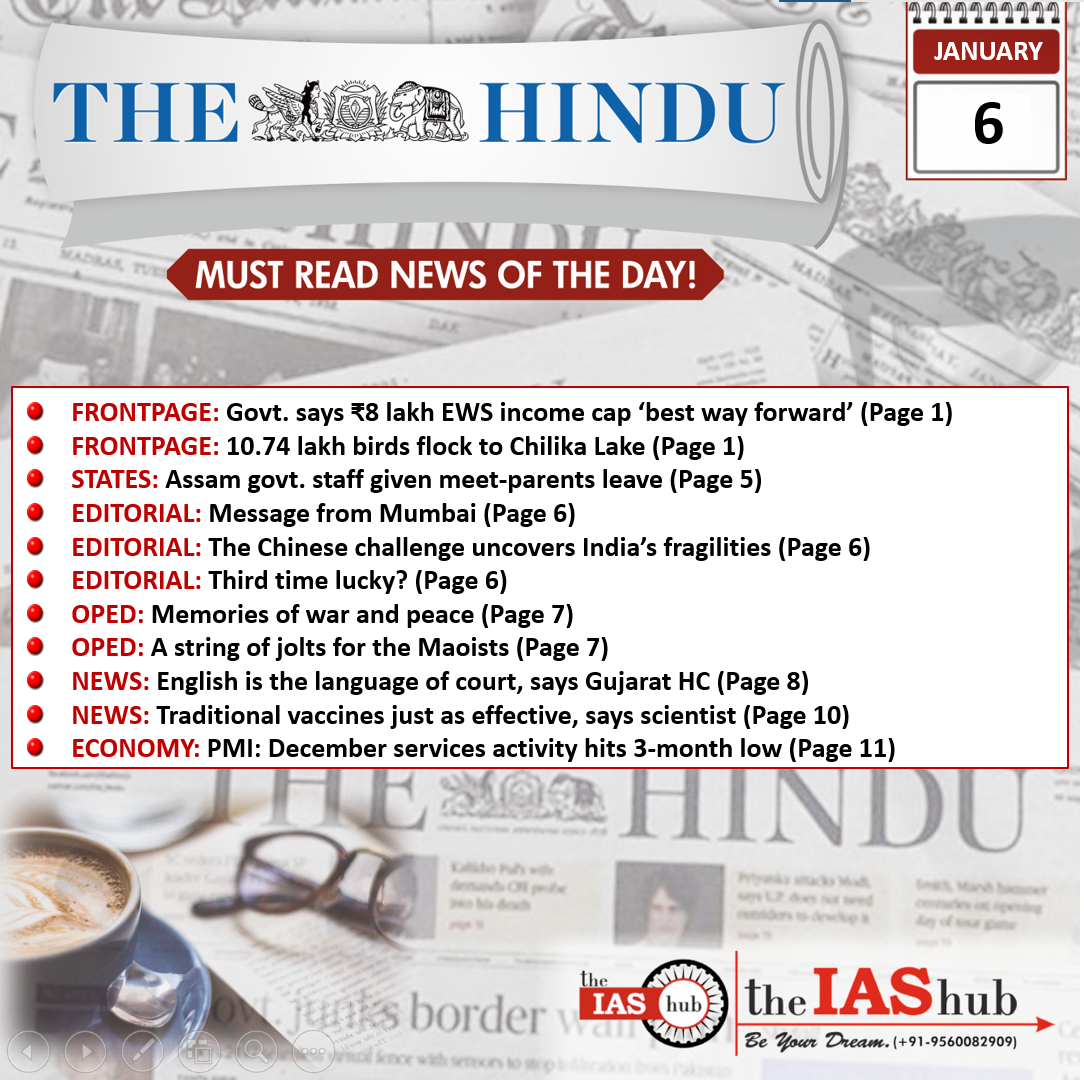 The Hindu 6 Jan