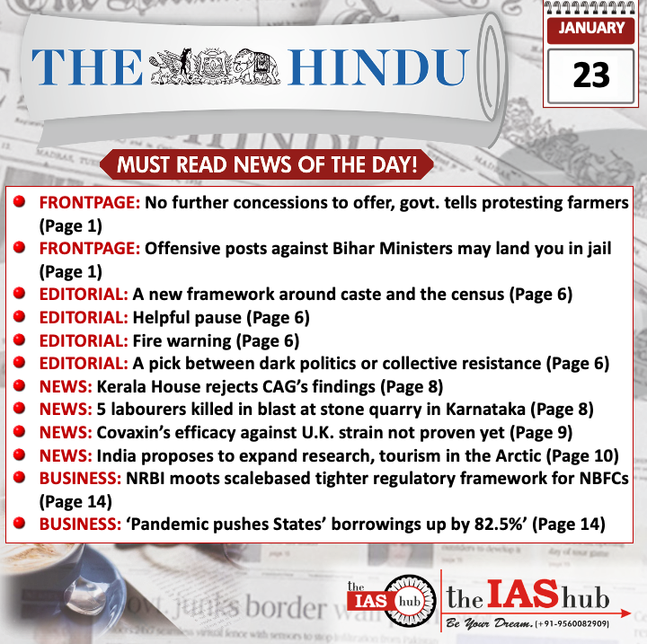 The Hindu_Headlines_23 Jan_theIAShub