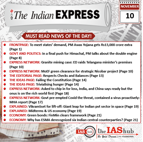 IE_10th Nov_Daily Headlines