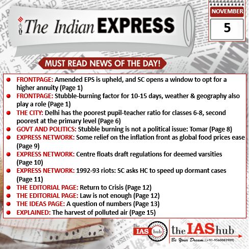 IE_5th Nov_Daily Headlines