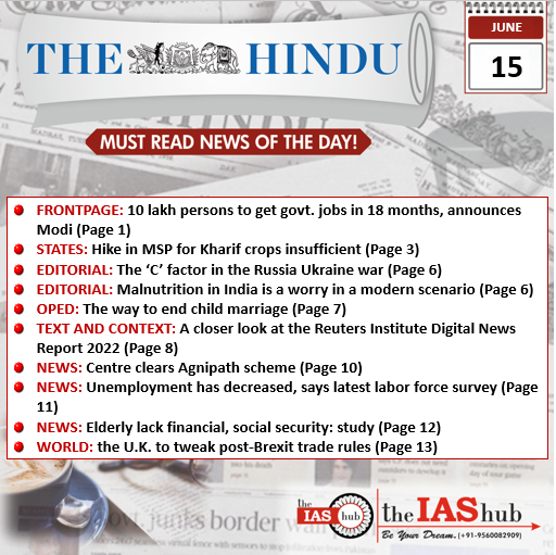 The Hindu 15 June