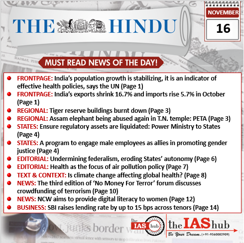 TH_16th Nov_Daily Headlines