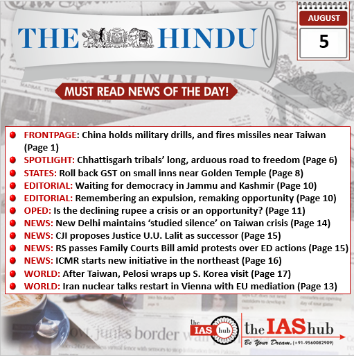5th August 2022 The Hindu