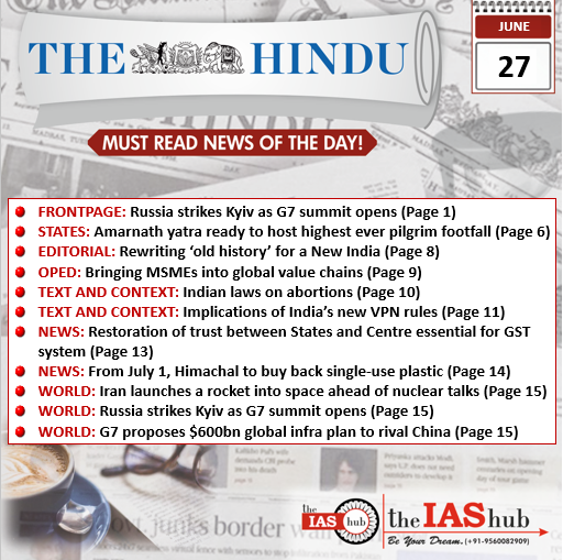 The Hindu 27 June