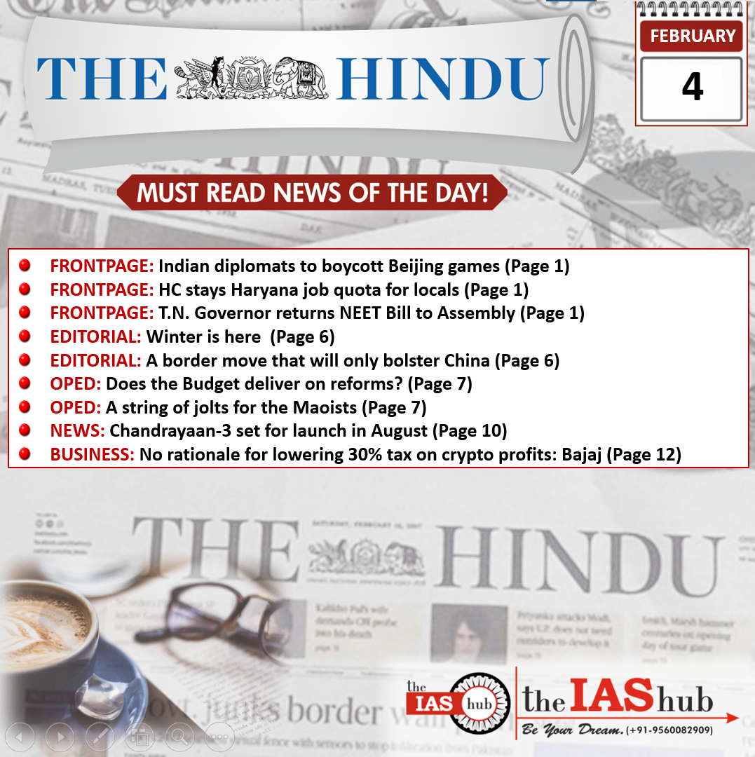 The Hindu 4 Feb