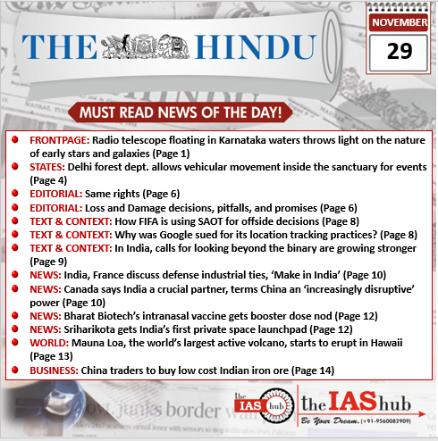 TH_29th Nov_Daily Headlines