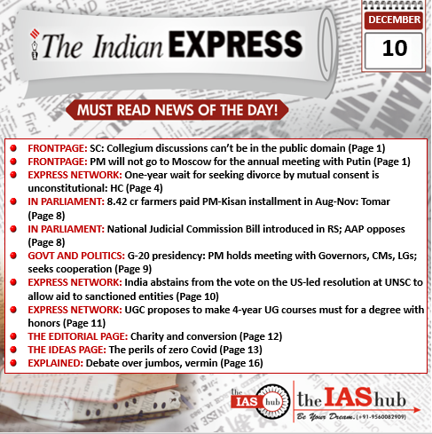 IE_10th Dec_Daily Headlines