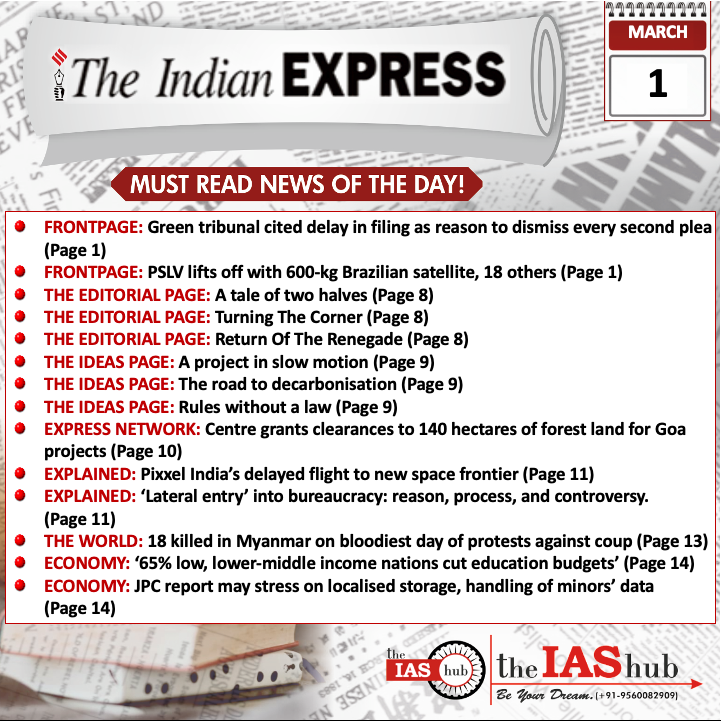 Indian Express_Headlines_1 Mar_theIAShub