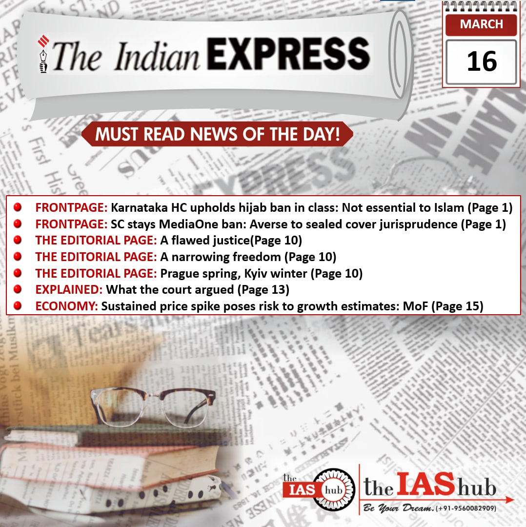 Indian Express 16 March