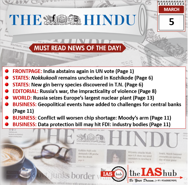 The Hindu 5 March