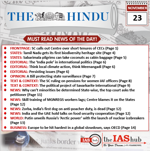 TH_23rd Nov_Daily Headlines