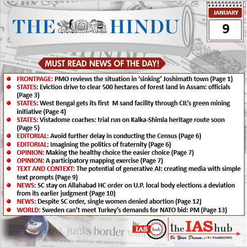 TH_9th January_Daily Headlines