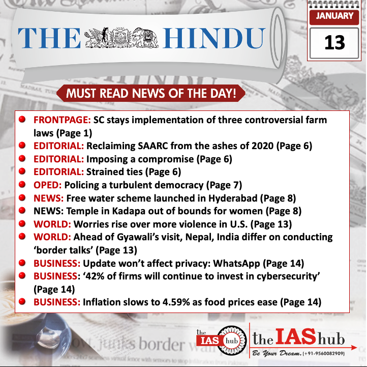 The Hindu_Headlines_13 Jan_theIAShub